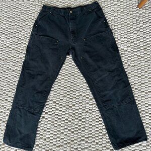 Carhartt B01 BLK Double Knee Carpenter Pants Jeans 40x32